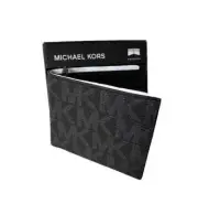 NWT $98 Michael Kors Jet Set Men’s Slim Billfold Wallet in Black Color