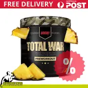 Redcon1 TOTAL WAR Pre workout High Stim Energy Pump Pineapple Juice 30 Serves