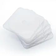 25 Clear Transparent CD DVD Disc Square Clam shell PP Poly Plastic Storage Case