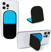 Flipstik New V2 - Foldable Adhesive Phone Mount - Stick Phone to Mirror, Window, Walls for Hands-Free Viewing, Selfies, or Videos - Tripod, & Kickstand - Featured in Shark Tank - Void (Black)