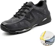 [MNSSRNN] Thickened Steel-Toe Sneakers, Anti-Smash and Anti-Puncture Safety Shoes, Outdoor Non-Slip Breathable Work Shoes,White,41