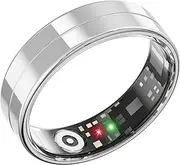 [Mingtawn] 2025 Ultra Thin Smart Ring, Monitors 24/7 Heart Rate, SpO2, Sleep, Body Temperature, etc. Rings for Men and Women, No Subscription Costs, Android iOS (Silver Size 11)