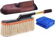 Car Duster Brush - Car Dust Brush with Extendable Telescoping Handle - Auto Mop Portable Detailing Cleaning Tools for Auto Tire Wheels Truck Motorcycle