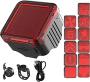 Bike Light Rear,Safety Cycling Lamp - Waterproof LED Safety Light Brake Sensing for Women Men Adult Riding Mountain Road Night Visibility Enhancement