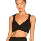 House of Harlow Solaro Top Black Button Front Sleeveless Crop Sz XS Women