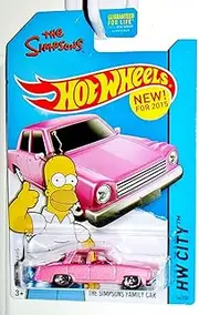 Hot Wheels 2015 HW City The Simpsons Family Car 56/250 Pink