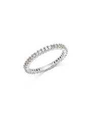 Bloomingdale's Fine Collection Diamond Round & Baguette Eternity Band in 14K White Gold, 0.60 tcw