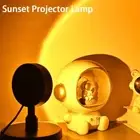 USB Sunset Projector Lamp 360° Rotation Ambient Lighting Home Decoration
