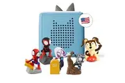 Toniebox Audio Player Starter Set with Spidey, Ghost-Spider, Spin, Black Panther, and Playtime Puppy - Listen, Learn, and Play with One Huggable Little Box - Light Blue