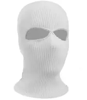2 Hole Balaclava Hood Cap Full Face Mask White