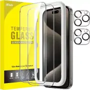 NEW Jetech Screen Protector for Iphone 15 Pro 6.1-Inch with Camera Lens Protecto