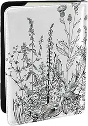 [JEJEA] Black and White Flowers Print Travel Organizer Credit Cards Case Passport BookPassport Holder Cover Wallet forTraveling,, Black, One Size