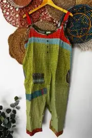 Jaded Gypsy Boho One of A Kind Kantha Sunrise Romper Combo L