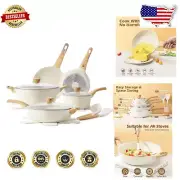 14-Piece Ceramic Cookware Set - Nonstick Induction Safe for Healthy Cooking