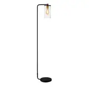Black Metalware Aged Brass Floor Lamp