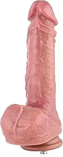 Hismith 10.3” Dual-Density Ultra Realistic Silicone Dildo, 7.5” Insertable Length with KlicLok System for Advanced User, L Size Yalman, High-end Series