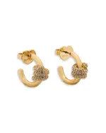 kate spade new york Ropes & Knots Cubic Zirconia Pave Small Hoop Earrings