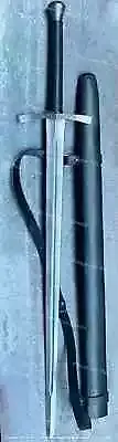 Custom Hand-Forged Damascus Steel Viking Long Sword Battle Ready With Scabbard