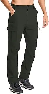 [Laijar] Mens Lightweight Hiking Cargo Pants Quick Dry Waterproof Travel Fishing Climbing Outdoor Tactical Work Pants for Men