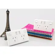 DOUBLE USB CHARGER DUAL POWER SOCKET POWER POINT GPO 10A SWITCH SAA BLACK WHITE