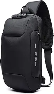 [Generic] Men Shoulder Bag Water- Ox Cloth Chest Pack Fashion Burglarproof Chest Bag