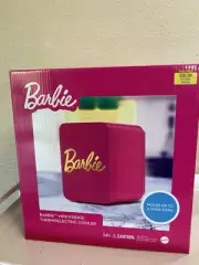 Barbie Hot Pink & Gold 6 Can Mini Fridge Thermoelectric Cooler 4 Litter AC OR DC