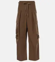 [Marant Etoile] Marant Etoile Rebecca cotton-blend cargo pants AU 10 green