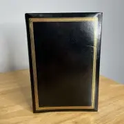 Vintage NOS Art Deco Address Black Book Tabbed At A Glance Unused Read See