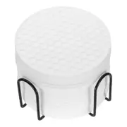 24 Pcs Silicone Coasters with Holder, 4 Inch Round Coaster for Drink, White