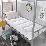 Japanese Floor Mattress Futon Mattress, Folding Tatami Mat,Sleeping Mattress for Floor, Roll Up Bed Mat,Foldable Minimalist Mattress, Futon Camping Mattress(White,1.0mx2m)