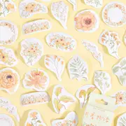 46Pcs/box Cute Plant Flower Stickers For Journal Diary Notebooks Scrapbooking Decoration