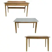 Foret Modern Minimalist Study Desk Built-in Drawers Office Home PC Laptop Table