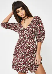 [Motel] Floral Rigi Mini Dress