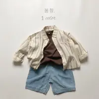 在飛比找蝦皮購物優惠-【Korea kids👶🏻】春。絕對是小歐巴 直紋襯衫有夠韓