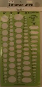 Staedtler Mars Vintage Even Ellipse Template # 977 105