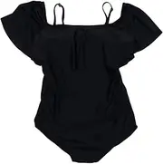 WHAMVOX Pregnant Women Bikini Maternity Swimsuit Bikini Black Maternity Bathing Suit Comfortable Adjustable Straps Size XXL