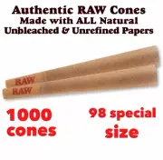 RAW Classic 98 special Size Pre-Rolled Cones(1000 Pack) 100%AUTHENTIC
