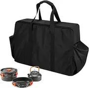 BBQ Tool Storage Bag, Outdoor Oven Carry Bag, Portable Protective Bag, BBQ Tool Tote, Outdoor Organiser, Foldable Grill Hardware Container for Cooking, Hiking, Single attributes, Siehe Beschreibung,