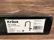 KRAUS Urbix Industrial Pull-Down Single Handle Kitchen Faucet in Black Stainless