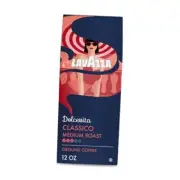 Dolcevita Classico Ground Coffee 12oz Bag, Medium Roast, Rich and Full