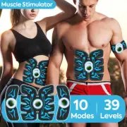 10 Modes ABS Abdominal Trainer Muscle Arm Leg Stimulator Toner EMS Body Training
