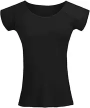 [satithry] Washable Underarm sweatproof Shirt for Women Lady's Modal Cotton Shirts with Breathable Anti-Sweat Inner