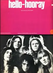 ALICE COOPER HELLO-HOORAY SHEET MUSIC-PIANO/VOCAL/GUITAR/CHORDS-1973-NEW ON SALE