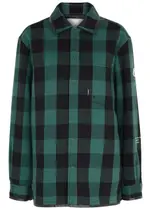 Moncler 7 Moncler Frgmt Simmon Checked Cotton Jacket - Green - 2 2