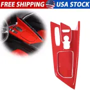 Red ABS Center Control Gear Shift Panel Cover Trim For Corvette C8 2020-2023