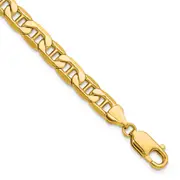 14K Yellow Gold 7.0mm Semi-Solid Anchor Chain