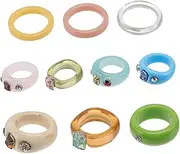 [DEARMAMY] 1 Set Ring Kit Finger Decor Birthday present Jewelry present Resin
