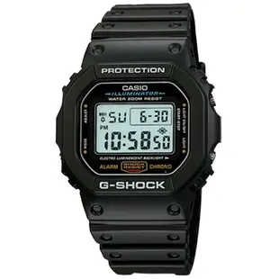 【CASIO】G-SHOCK 經典黑色運動電子錶(DW-5600E-1V) 快速出貨