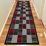 Medori Slot Red Runner Rug