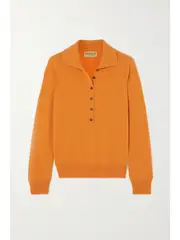 [Purdey] Purdey - Cashmere Polo Sweater - Orange - UK 18 UK 18 Orange